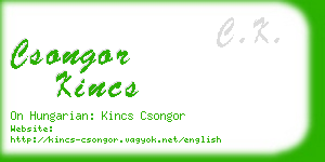 csongor kincs business card